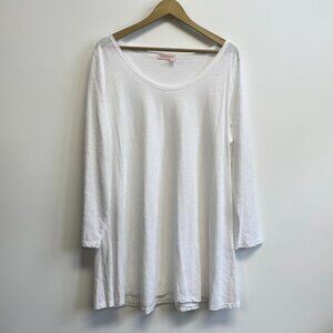 Fresh Produce White Long Sleeve Tunic Dress